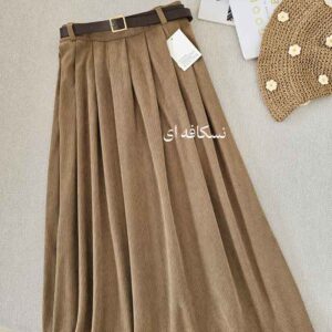 دامن مخمل کبریتی لیونا