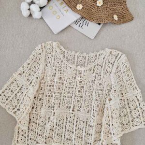 بلوز قلاب بافی کهربا