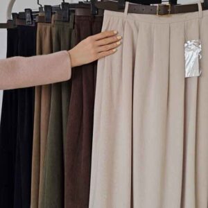 دامن مخمل کبریتی لیلیا (ایراددار)