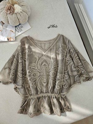 بلوز قلاب بافی پروانه