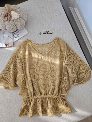 بلوز قلاب بافی پروانه (ایراددار)